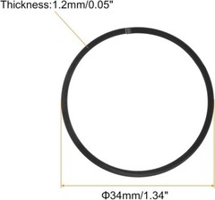 2X 34mmx1.2mm Piston Ring For Husqvarna 223L Weed Eater Brushcutter Trimmer