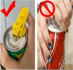 Colorful Can Opener Set, 4 Pack for Soda, Beer, Coke | Plastic Tab Can Openers