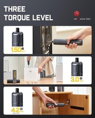 Fanttik S1 Pro Electric Screwdriver, Power Screwdriver with16 S2 Steel Bits, 3 T