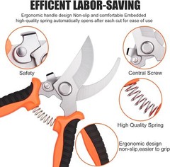 Pruning Scissors Garden Shears Hand Tools Plant Trimming Pruners 3 PCS-NEW