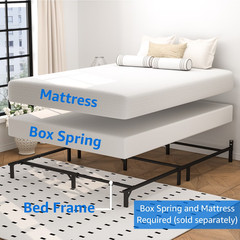 Mainstays Ardent King Bed Frame 7in Metal No Tools Easy Assembly