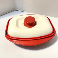Range Mate Rectangular Nonstick Microwave Grill Pan Red With Recipe Booklet