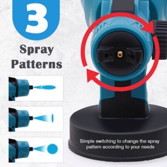 With 2 Batteries High Pressure Cordless Paint Sprayer Electric HVLP Spray Gun US