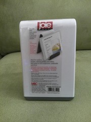 Joie Easel Stand, White with Gray Kitchen Phone/Tablet/Cookbook Holder