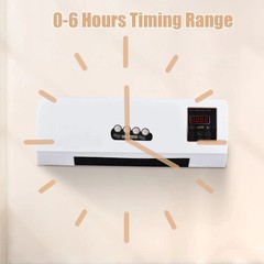 2 in 1 1800W Wall Mounted Heater Air Conditioner Fan Combo Remote Control Q7S0