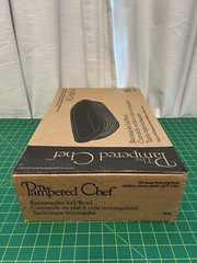 PAMPERED CHEF Family Heritage Classics STONEWARE Rectangular Lid Bowl Baker 1435