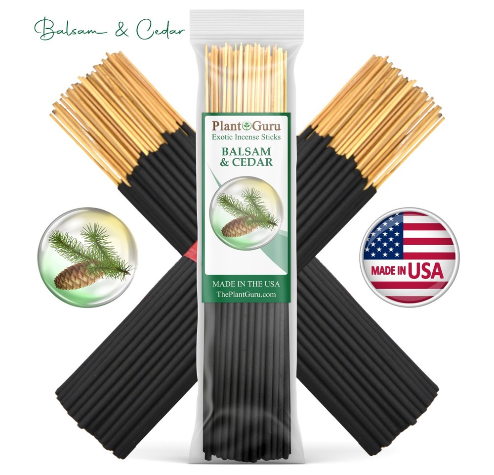 BALSAM AND CEDAR Incense Sticks 7″ Bulk Pack Wholesale Hand Dipped Lot