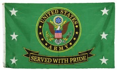 FOUR {4} UNITED STATES US ARMY-SERVED WITH PRIDE-3’X5′ FLAG-FREE SHIP-BIN 1
