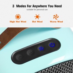 Portable Electric Space Heater Small Home Office Heater Fan with Thermostat