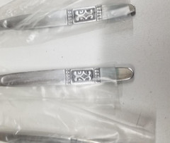 NEW Vintage PIERRE 12pc Stainless Steel Korea Modern MCM Silverware NOS