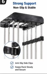 Adjustable Stainless Steel Sink Dish Drying Rack Expandable 8-18.5” Kitchen Orga