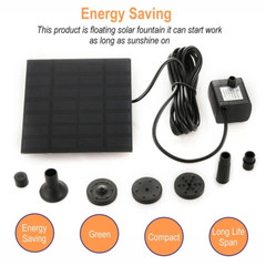 Solar Power Fountain Submersible Floating Water Pump Bird Bath Pond Garden Pool