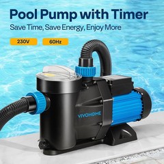 Swimming Pool Pump 1.5/2.0/2.5HP Self Primming w/ Timer for in/Above Ground Pool