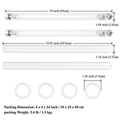 Geekpure Whole House UV 25W Water Filter System-3 UV Filter + 3 Quartz Sleeve