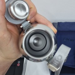Dior Stainless Steel Water Bottle Silver Limited VIP Gift with Crossbody Strap