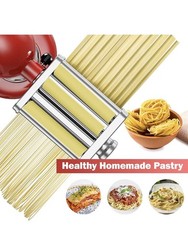 3-in-1 Pasta Attachment for KitchenAid Stand Mixer – Stainless Steel Pasta Maker