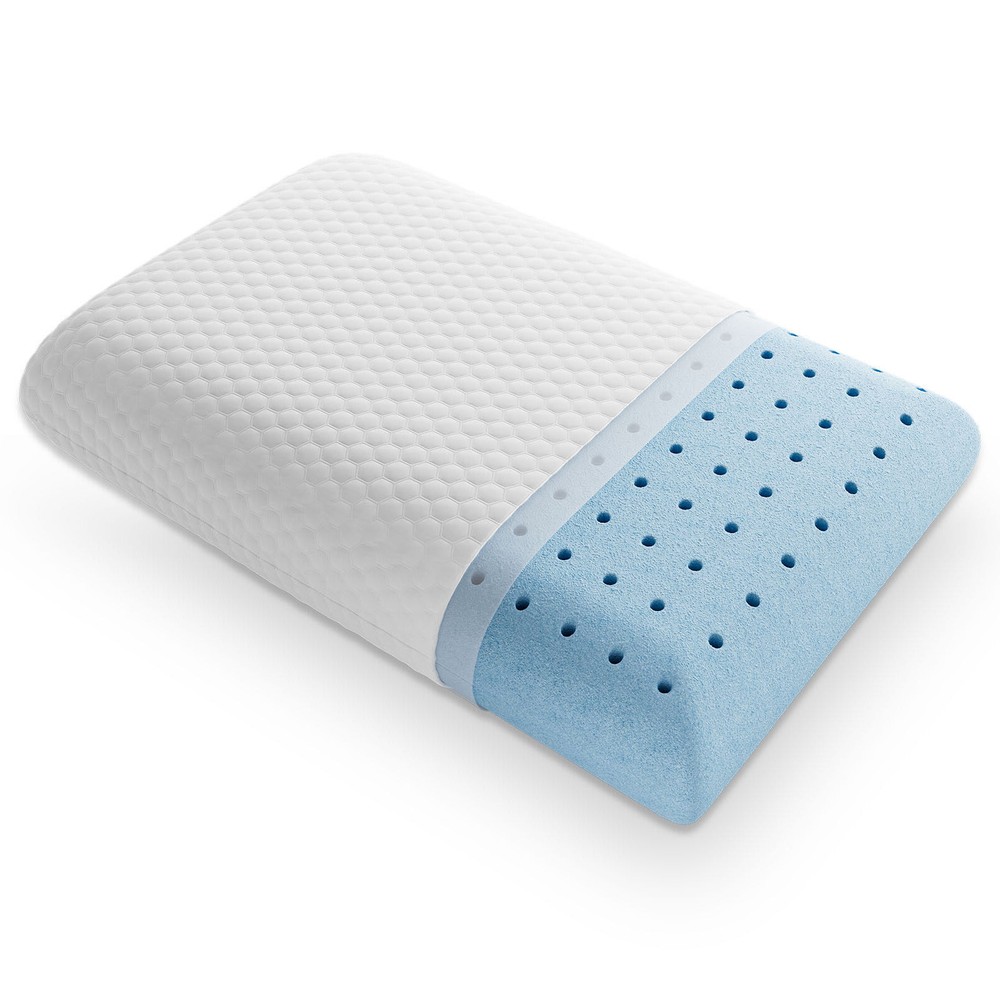 Cooling Memory Foam Pillow with Pillowcase – Neck Support for Side Sleepers