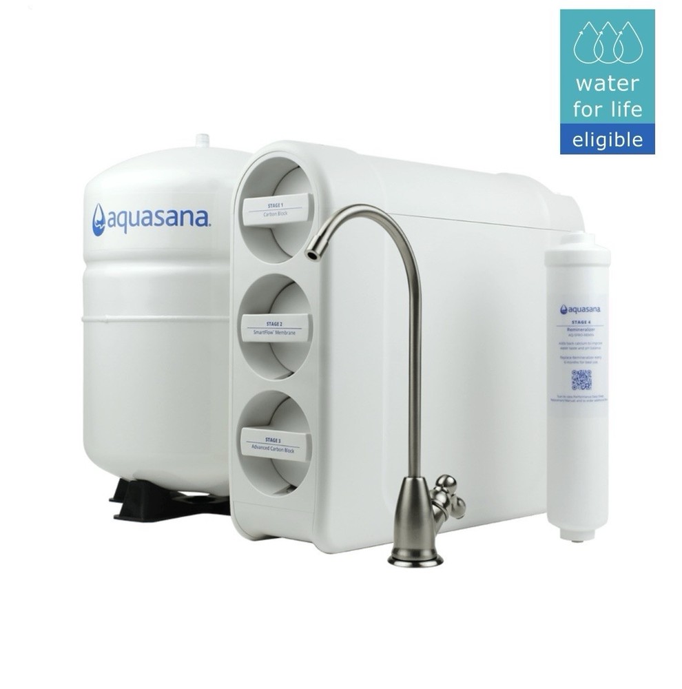 Aquasana SmartFlow AQ-SFRO-CHR Reverse Osmosis Under Counter Water Filter System