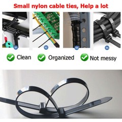(24″ INCH) 10 – 20 PACK BLACK CABLE ZIP TIES Heavy Duty UV Resistant Nylon 66 UL