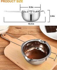 Stainless Steel Double Boiler Pot for Melting Chocolate, Candy and Candle Making