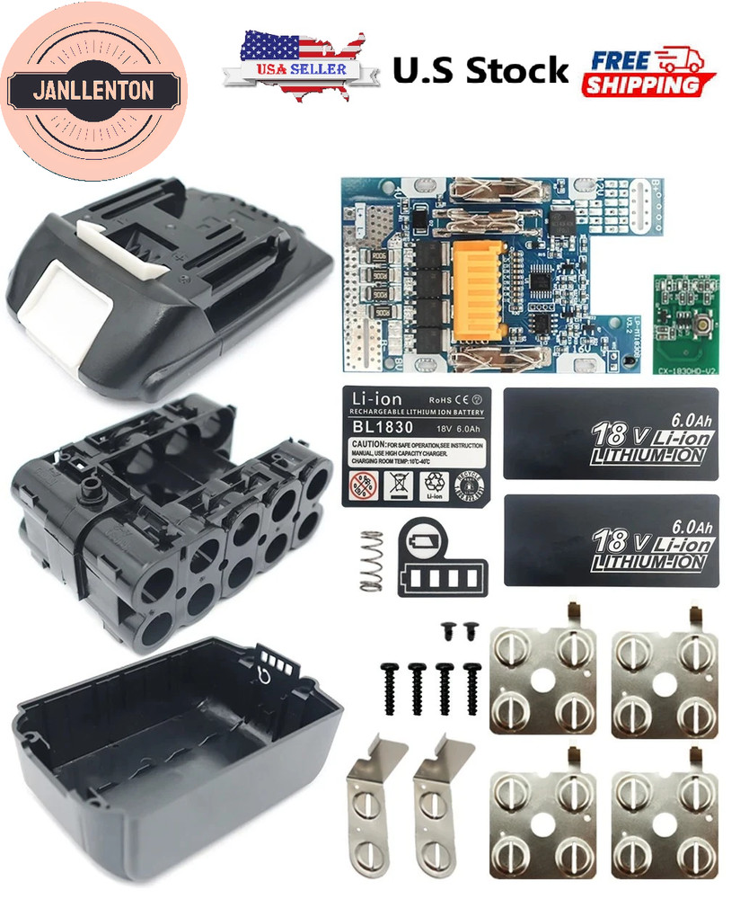 Makita 18V 6.0Ah BL1830 BL1860 Battery Housing Repair Kit with PCB Board Lithium