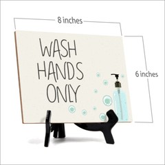 Hand Wash Only, Hygiene Sign, 6″ x 8″