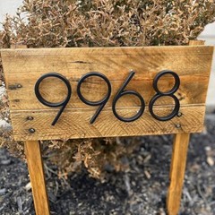 5″ Stainless Steel Floating House Number Outside, Metal Modern House Numbers