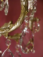 ANTIQUE CHANDELIER 9 LAMP CRYSTAL GLASS SILVER NICKEL LIGHTNINGs