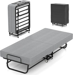 Portable 31″ 38″ Rollaway Bed Folding Bed with Foam Mattress for Adults & Guest