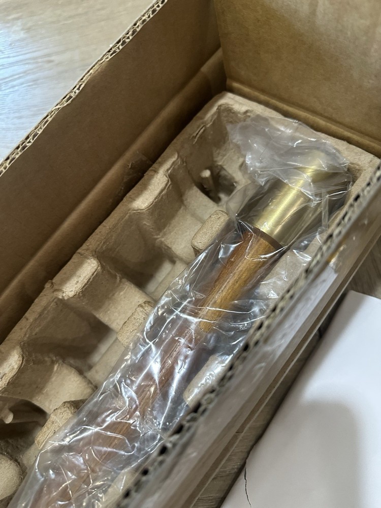 West Elm Mid Century curtain rod Ant Brass Walnut 28-48″