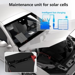 MHPOWOS 30W Solar Battery Charger 12V Solar Trickle Battery Charger Waterproof