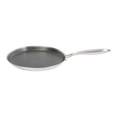 11in Stainless Steel Crepe Pan Pancake Pan Non Stick Cooking Pan For Kitchen