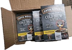 6x COLOMBIAN Java House Cold Brew Coffee Concentrate Single 1.35 Fl Oz Pack of 6
