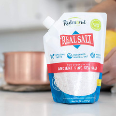 REDMOND Real Sea Salt Natural Unrefined Gluten Free Fine, 26 Ounce Pouch 1 Pack