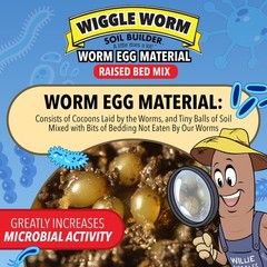 WIGGLE WORM Soil Builder Worm Egg Material Raised Bed Mix, 40 Pound Bag