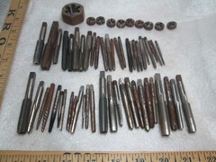 Lot of 60 Various Makers & Sizes Taps Threaders Dies Easy Outs 2.3 pounds USA
