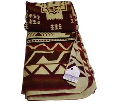 Alpaca Blanket COLTA by Andean Soul Red Wine 90in x 77in