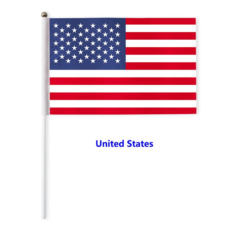 2/10/50X World Cup 2026 Mini Stick Flag,48 Country Nation Handheld Flag 5×8 inch