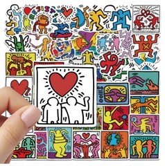 50pcs Waterproof Keith Haring Stickers, Artist STICKERS，030-1