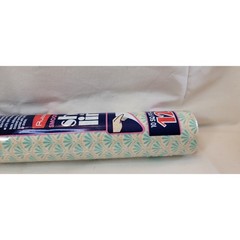 Rubbermaid Smooth N Easy Shelf Drawer Liner 12in x 3.33yd Teal Peach Fan Pattern