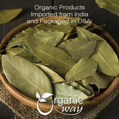 Organic Way Bay Leaf Whole – Organic, Kosher & USDA Certified (1/2LBS / 8Oz)