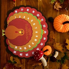 Thanksgiving Advent Countdown Calendar 30 Inch Fall Turkey Wall Decor 30 Days…