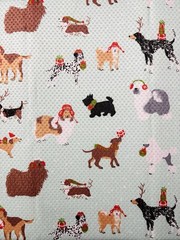 Charming Dogs Christmas Dish Drying 1 Mat 15” x 20” w/None Slip Backing – NWOT
