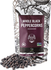 Whole Black Peppercorns, Kosher Freshly Peppercorn Bulk, for Grinder Refill 16Oz