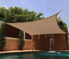 Ifenceview Brown 15’x15′-15’x48′ Rectangle Sun Shade Sail Patio Canopy Awning 48