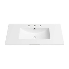 Eridanus Tucson 36″x18″ Vitreous China Vanity Top White Single Sink 3-Hole 8″