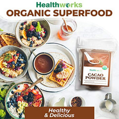 Healthworks Superfoods Organic Cacao Powder – 16 Oz / 1 Lb – Cocoa Chocolate Sub