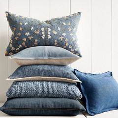 Potterybarn Zea Embroidered Lumbar Pillow Cover