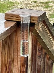 7-inch Stainless Steel Rain Gauge with Post Mount & Lip Design