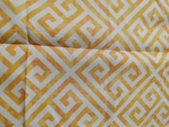 Yellow and White Window Curtains 2 Panels Set
